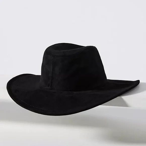San Diego Hat Co. | Anthropologie Faux Suede Fedora Black - Picture 4 of 5